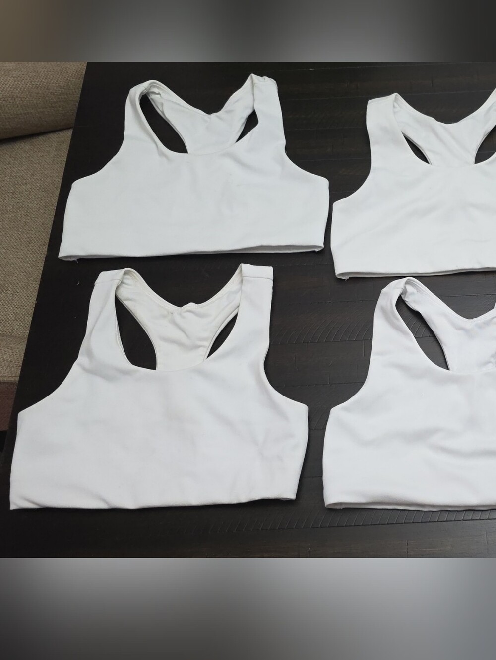 Set Of Girls DSG White Racerback Sports Bras